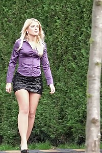 Incredible secretary pisses in a local woodland