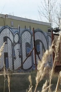 Magnetic black haired doll shows her ass to piss