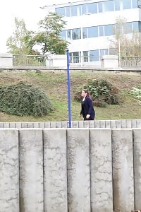 Hot pee puddle is left after public peeing