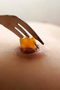 Nice-looking Asian sexie is weared nice enough to munch pussy fruit sunday