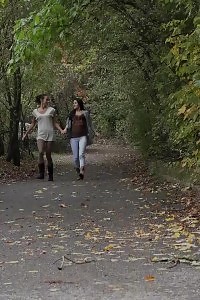 Gfs have fun as they piss together