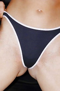 All-American Aimee has a excellent smile on her face. She must be thinking how delectable your cumshot would be. Take a look at the panties and the de