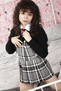 only tease karen holster college uniform knee high socks
