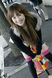 Outstanding Japanese goddess is cute stripping in her appealing bloody hot pink lingerie