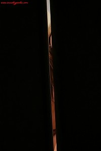 Light-haired delight Elise demonstrates her satin white panties and striped skirt