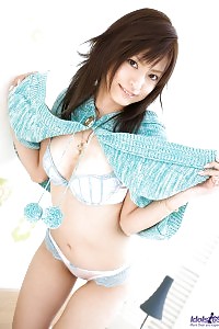 Japanese honey displays off her incredible tits and bushy pussy for some delicious closeups