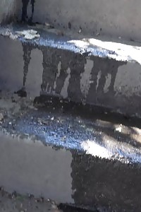 Take a look at piss trickling down some steps in this story