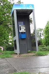 Hot light-haired pulls down her jeans and pees