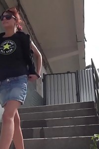 Ginger siren really needs to pee outdoor