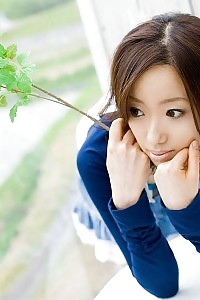 Engaging Asian jade chick in a miniskirt plays pleasing the boys getting off clothes