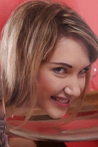 Pretty blonde enjoys coming home to cum and piss with an audience.