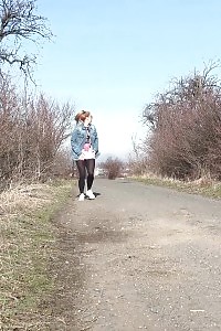 Lovely Chrissy Fox relieves her piss desperation