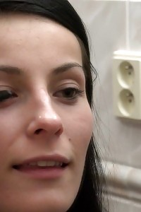 Lexi Dona gets rammed and slurps cum in club restroom