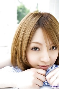 Appetizing Japanese model damsel likes exploring off her undie and her blinkers and ass