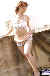 Rinko likes dressing lowcut shorts but she loves being nude much better