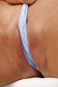 Good-looking blonde Puppy shudders while orgasming